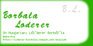 borbala loderer business card